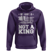 No Kings in America Hoodie We Have A Constitution Not A King Resist US Flag - Wonder Print Shop