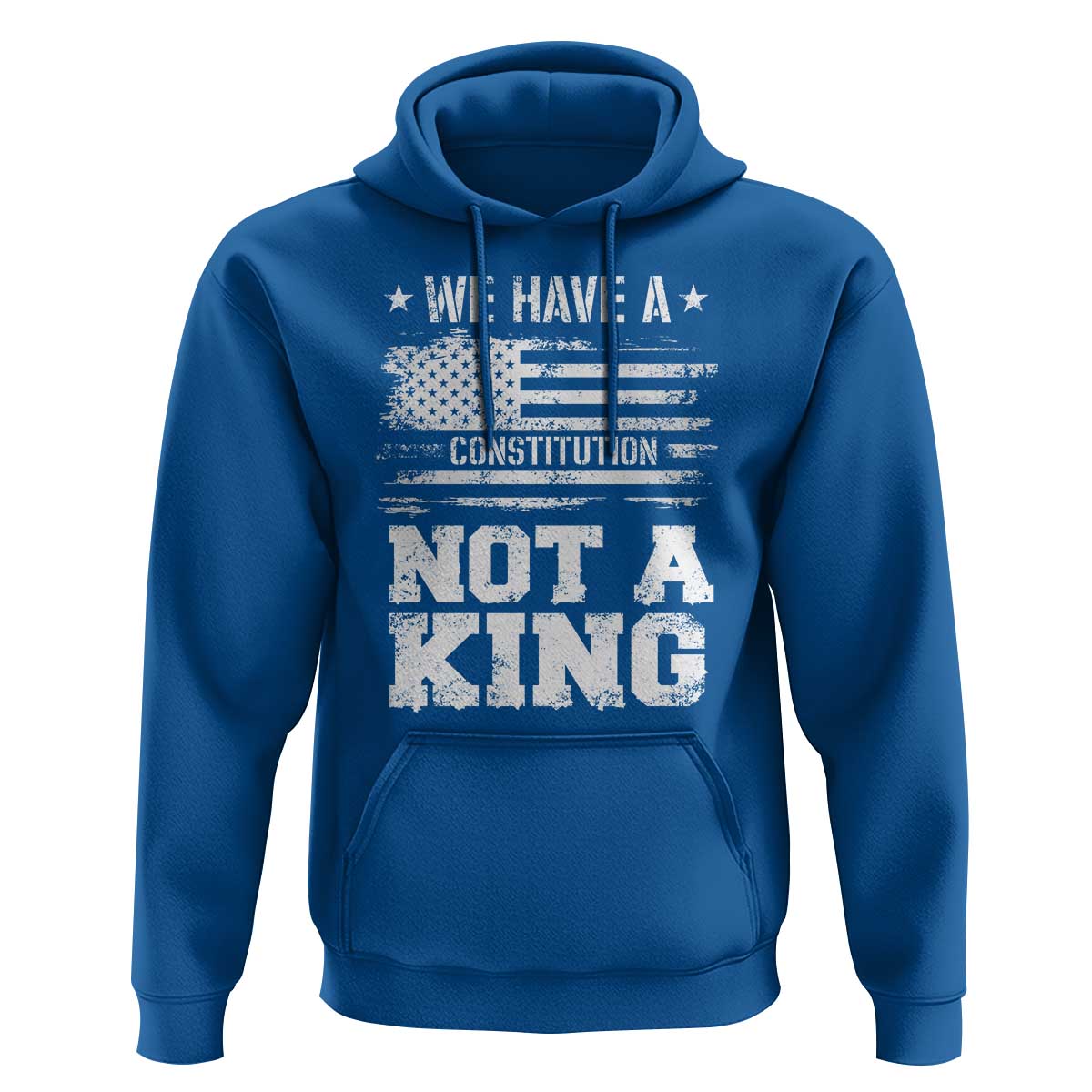 No Kings in America Hoodie We Have A Constitution Not A King Resist US Flag - Wonder Print Shop