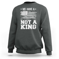 No Kings in America Sweatshirt We Have A Constitution Not A King Resist US Flag - Wonder Print Shop