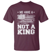 No Kings in America T Shirt We Have A Constitution Not A King Resist US Flag - Wonder Print Shop