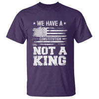 No Kings in America T Shirt We Have A Constitution Not A King Resist US Flag - Wonder Print Shop