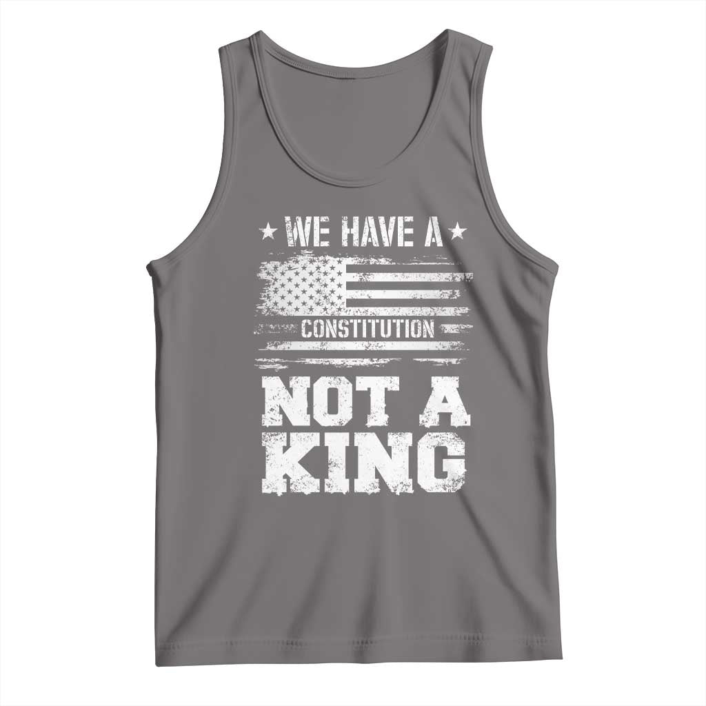 No Kings in America Tank Top We Have A Constitution Not A King Resist US Flag - Wonder Print Shop
