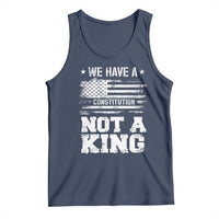 No Kings in America Tank Top We Have A Constitution Not A King Resist US Flag - Wonder Print Shop