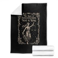 No Kings in America Throw Blanket We Have A Constitution Not A King Resist - Wonder Print Shop