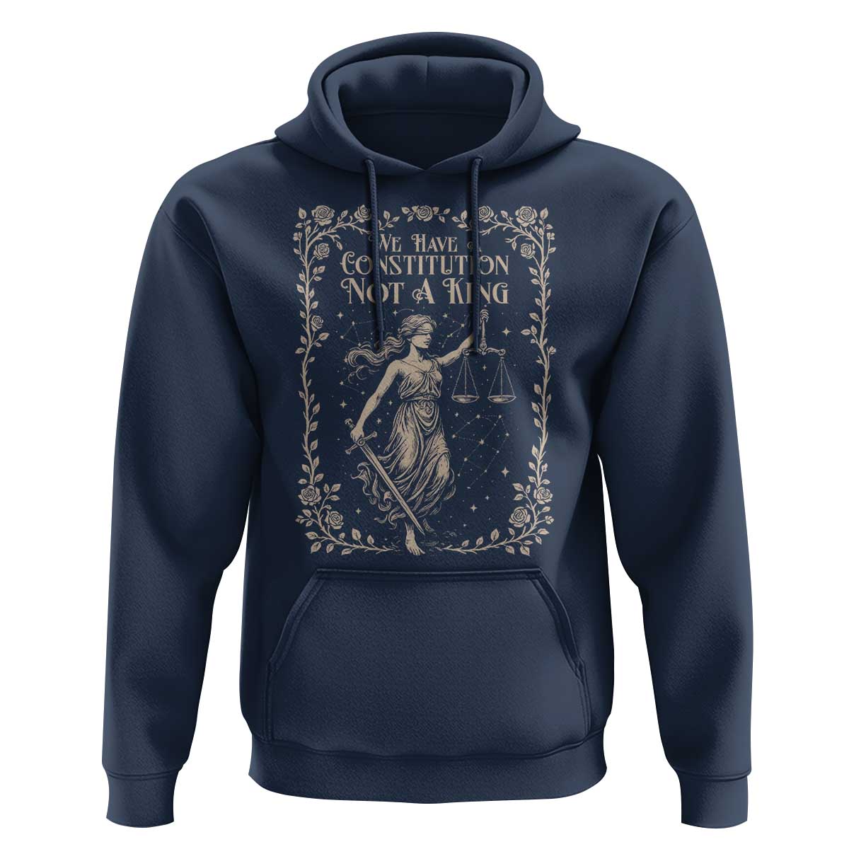 No Kings in America Hoodie We Have A Constitution Not A King Resist - Wonder Print Shop
