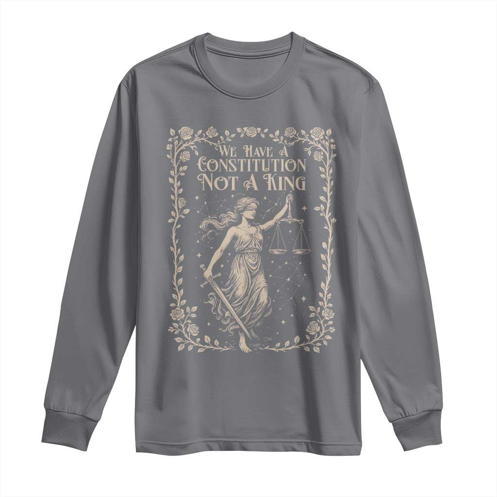 No Kings in America Long Sleeve Shirt We Have A Constitution Not A King Resist - Wonder Print Shop