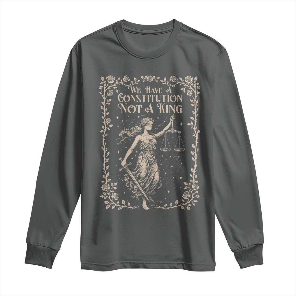 No Kings in America Long Sleeve Shirt We Have A Constitution Not A King Resist - Wonder Print Shop