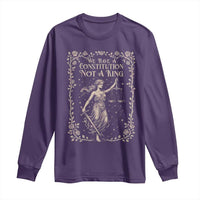 No Kings in America Long Sleeve Shirt We Have A Constitution Not A King Resist - Wonder Print Shop