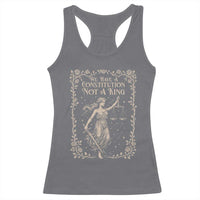 No Kings in America Racerback Tank Top We Have A Constitution Not A King Resist - Wonder Print Shop