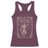 No Kings in America Racerback Tank Top We Have A Constitution Not A King Resist - Wonder Print Shop