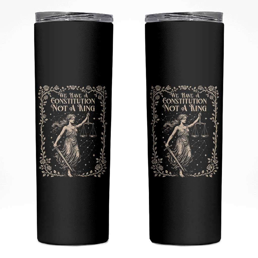 No Kings in America Skinny Tumbler We Have A Constitution Not A King Resist - Wonder Print Shop