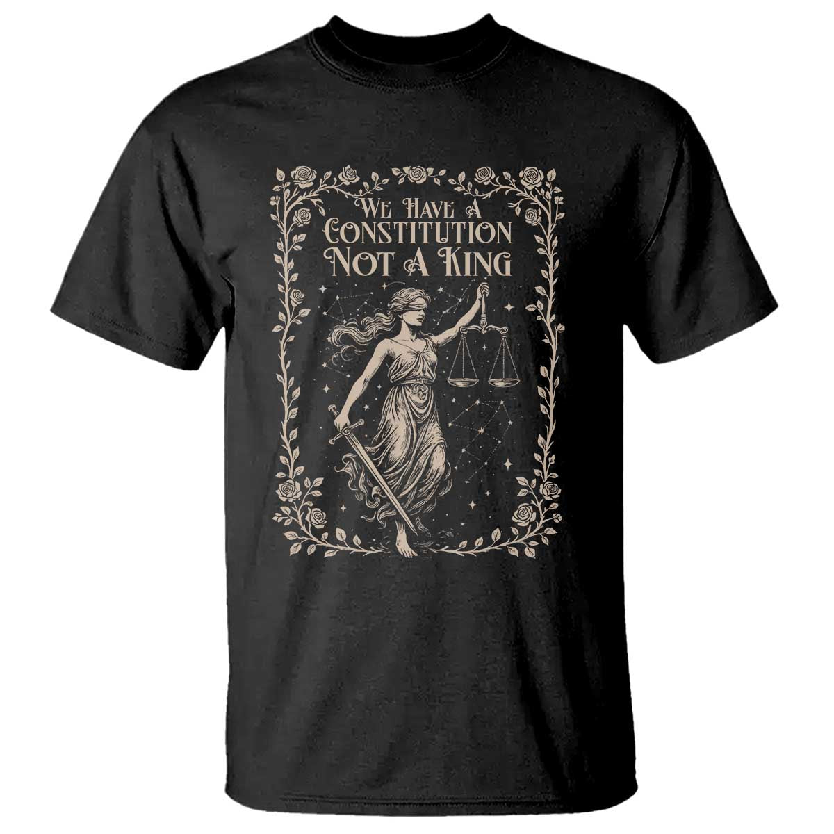 No Kings in America T Shirt We Have A Constitution Not A King Resist - Wonder Print Shop