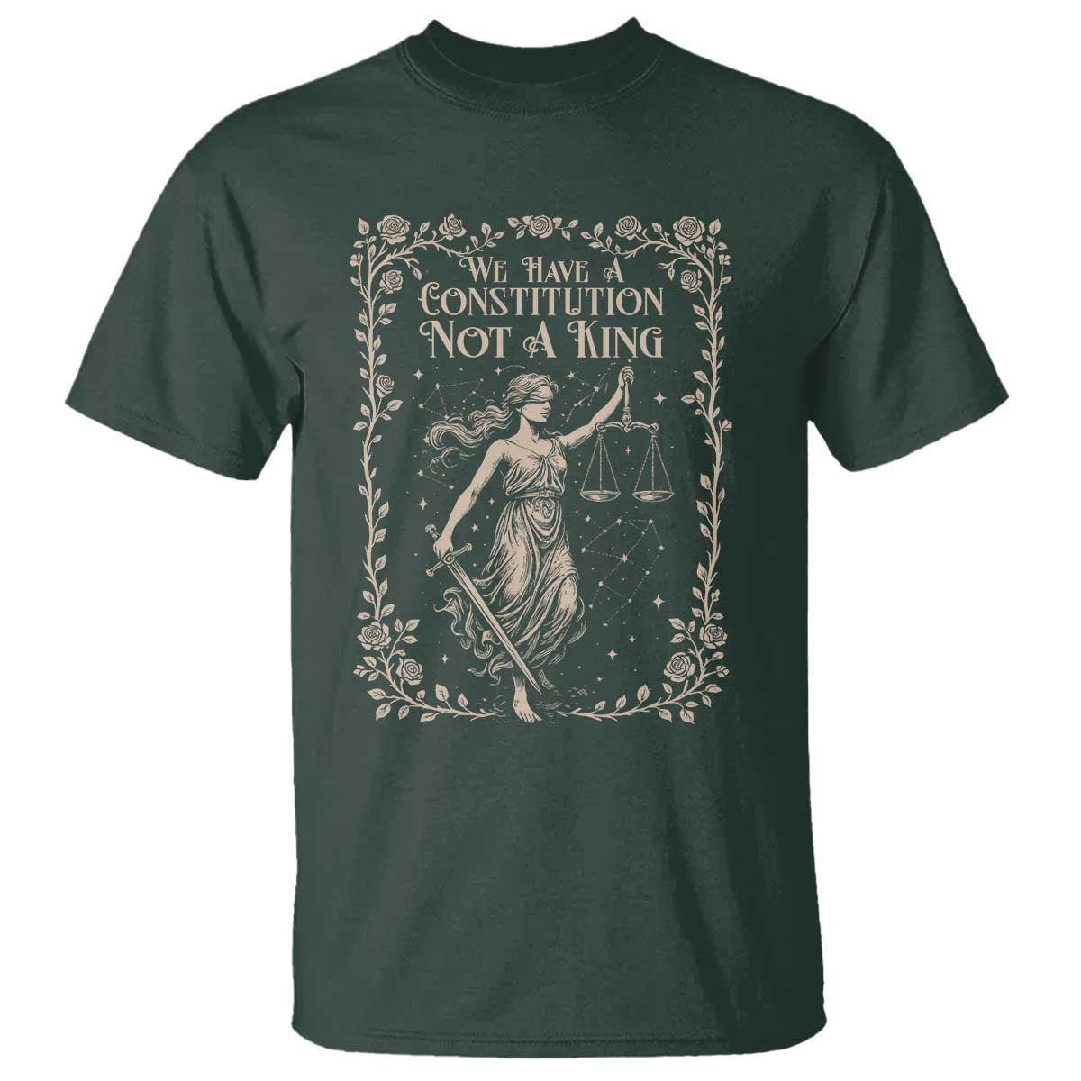 No Kings in America T Shirt We Have A Constitution Not A King Resist - Wonder Print Shop
