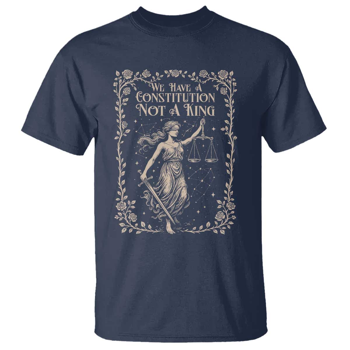 No Kings in America T Shirt We Have A Constitution Not A King Resist - Wonder Print Shop