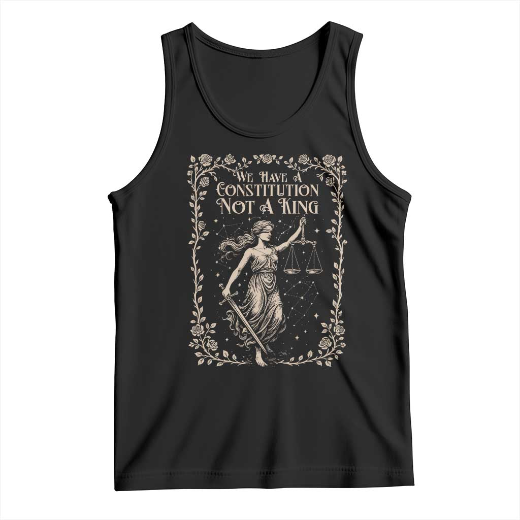 No Kings in America Tank Top We Have A Constitution Not A King Resist - Wonder Print Shop