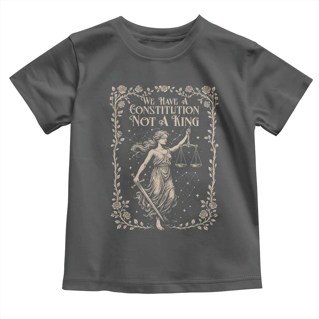 No Kings in America Toddler T Shirt We Have A Constitution Not A King Resist - Wonder Print Shop