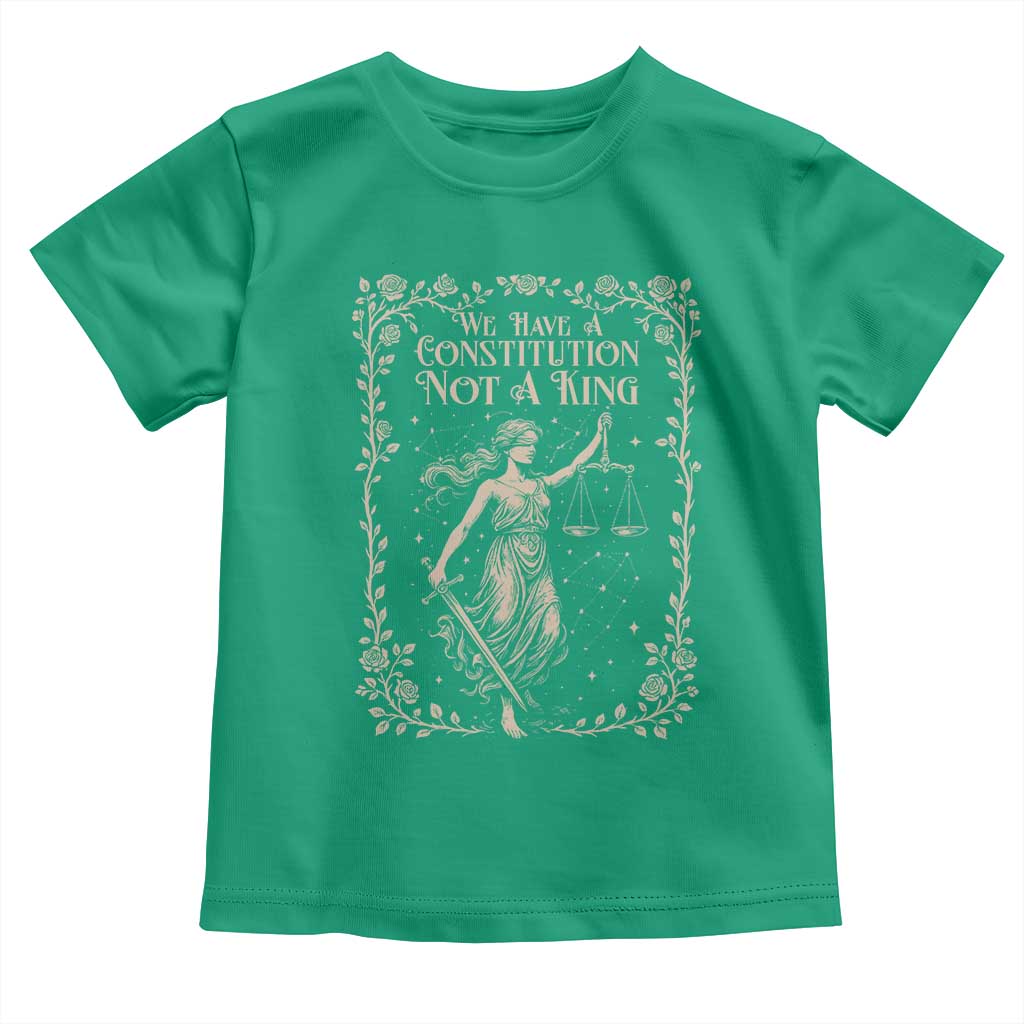 No Kings in America Toddler T Shirt We Have A Constitution Not A King Resist - Wonder Print Shop
