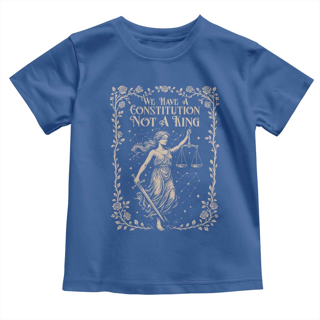 No Kings in America Toddler T Shirt We Have A Constitution Not A King Resist - Wonder Print Shop