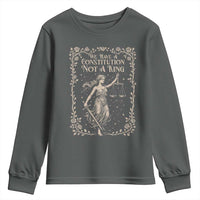 No Kings in America Youth Sweatshirt We Have A Constitution Not A King Resist - Wonder Print Shop