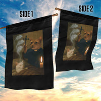 Funny Exorcist Cat Meme Garden Flag Dark Humor Cat - Wonder Print Shop