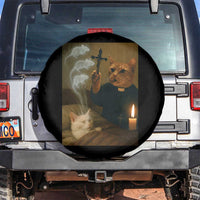 Funny Exorcist Cat Meme Spare Tire Cover Dark Humor Cat - Wonder Print Shop