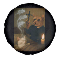 Funny Exorcist Cat Meme Spare Tire Cover Dark Humor Cat - Wonder Print Shop