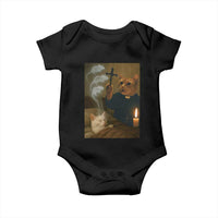 Funny Exorcist Cat Meme Baby Onesie Dark Humor Cat - Wonder Print Shop
