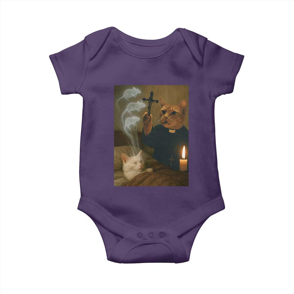 Funny Exorcist Cat Meme Baby Onesie Dark Humor Cat - Wonder Print Shop