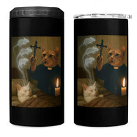 Funny Exorcist Cat Meme 4 in 1 Can Cooler Tumbler Dark Humor Cat - Wonder Print Shop
