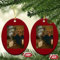 Funny Exorcist Cat Meme Ceramic Ornament Dark Humor Cat - Wonder Print Shop