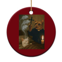 Funny Exorcist Cat Meme Ceramic Ornament Dark Humor Cat - Wonder Print Shop