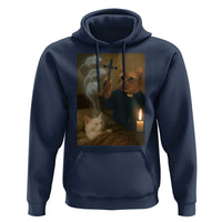 Funny Exorcist Cat Meme Hoodie Dark Humor Cat - Wonder Print Shop