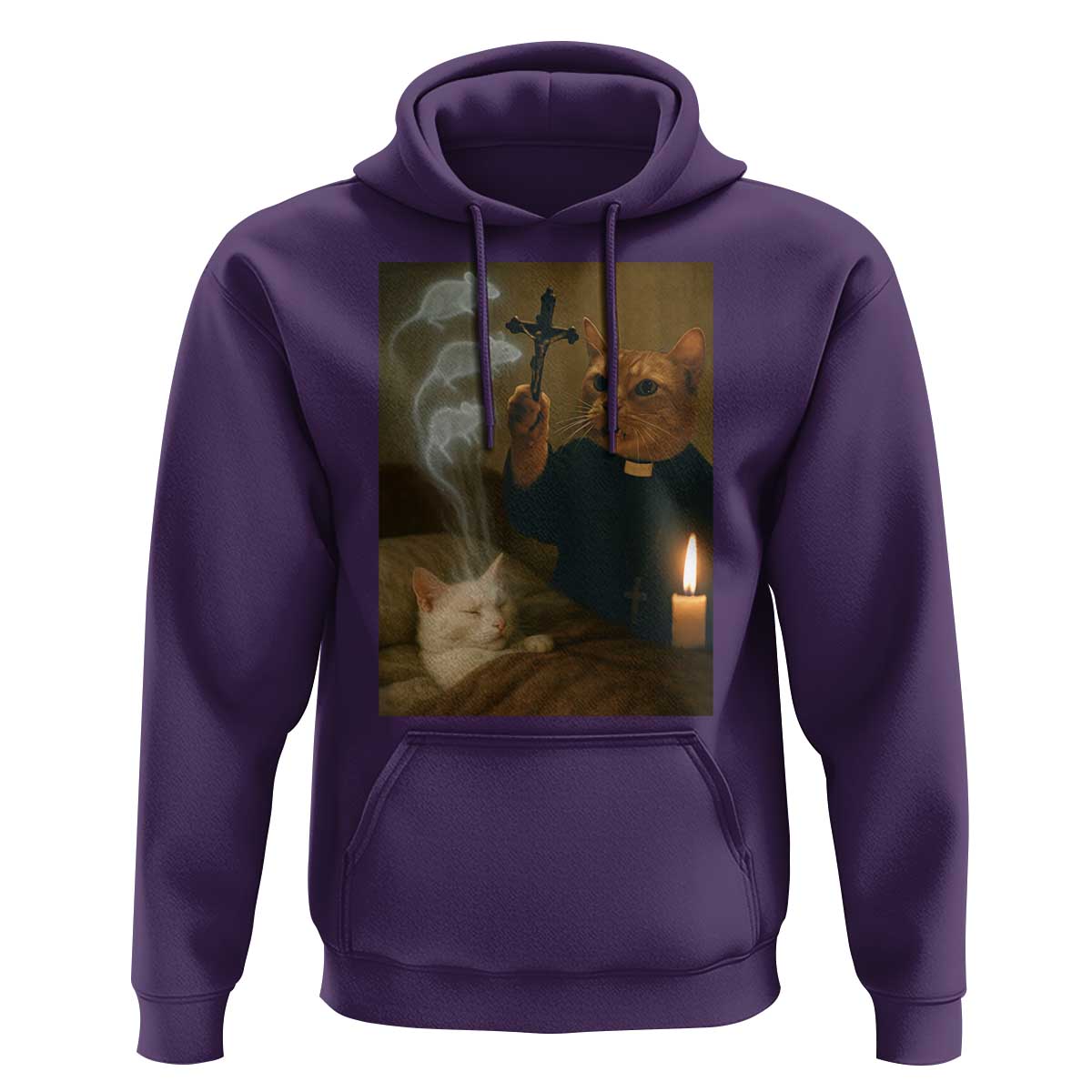 Funny Exorcist Cat Meme Hoodie Dark Humor Cat - Wonder Print Shop
