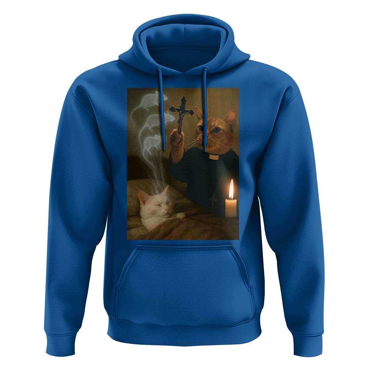 Funny Exorcist Cat Meme Hoodie Dark Humor Cat - Wonder Print Shop