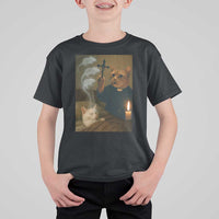 Funny Exorcist Cat Meme T Shirt For Kid Dark Humor Cat - Wonder Print Shop