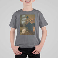 Funny Exorcist Cat Meme T Shirt For Kid Dark Humor Cat - Wonder Print Shop