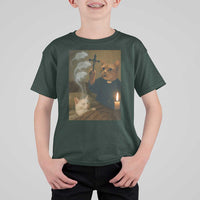 Funny Exorcist Cat Meme T Shirt For Kid Dark Humor Cat - Wonder Print Shop