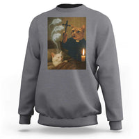 Funny Exorcist Cat Meme Sweatshirt Dark Humor Cat - Wonder Print Shop