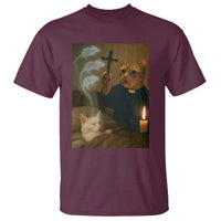 Funny Exorcist Cat Meme T Shirt Dark Humor Cat - Wonder Print Shop