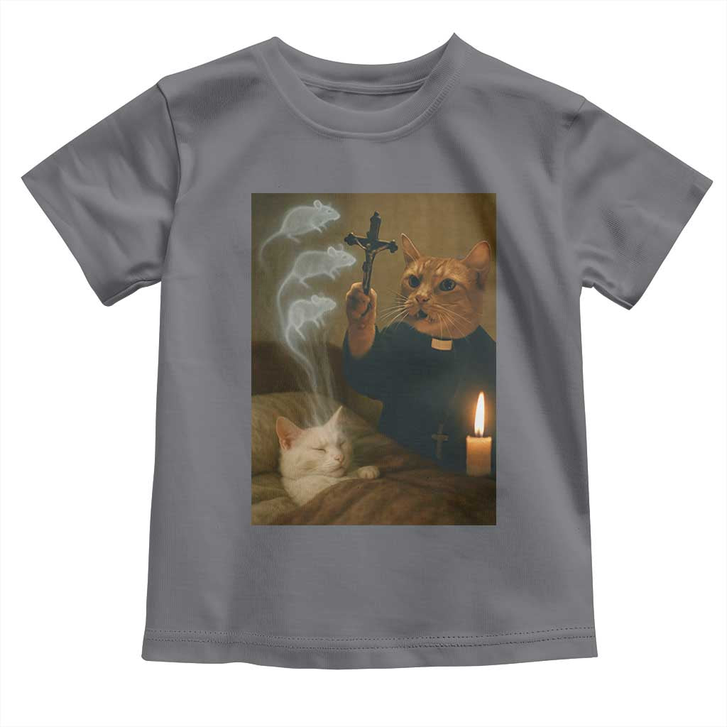 Funny Exorcist Cat Meme Toddler T Shirt Dark Humor Cat - Wonder Print Shop