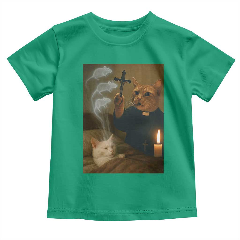 Funny Exorcist Cat Meme Toddler T Shirt Dark Humor Cat - Wonder Print Shop