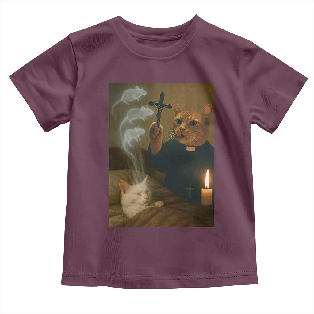 Funny Exorcist Cat Meme Toddler T Shirt Dark Humor Cat - Wonder Print Shop