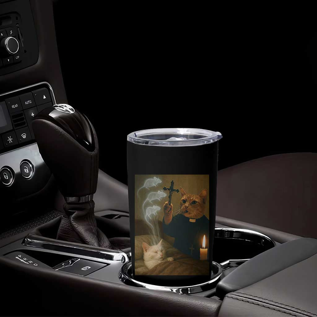 Funny Exorcist Cat Meme Tumbler Cup Dark Humor Cat - Wonder Print Shop