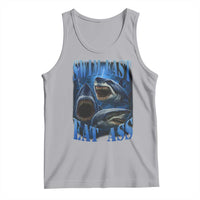 Retro Sharks Tank Top Swim Fast Eat Ass Vintage 90s Bootleg Graphic - Wonder Print Shop