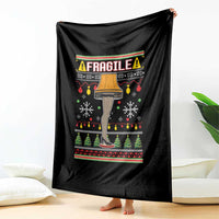 Leg Lamp Ugly Christmas Throw Blanket Funny Xmas Movie Fragile - Wonder Print Shop