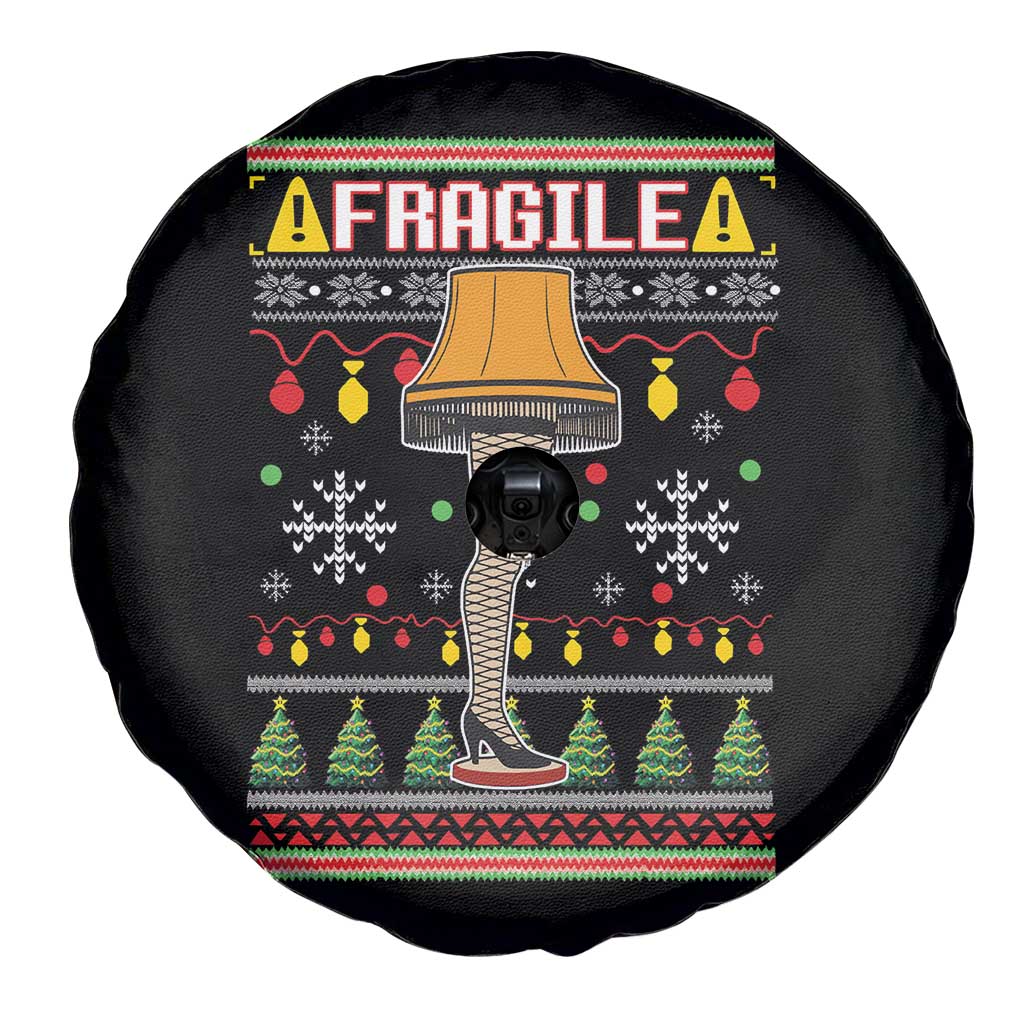 Leg Lamp Ugly Christmas Spare Tire Cover Funny Xmas Movie Fragile - Wonder Print Shop