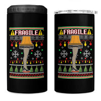 Leg Lamp Ugly Christmas 4 in 1 Can Cooler Tumbler Funny Xmas Movie Fragile - Wonder Print Shop