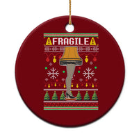 Leg Lamp Ugly Christmas Ceramic Ornament Funny Xmas Movie Fragile - Wonder Print Shop