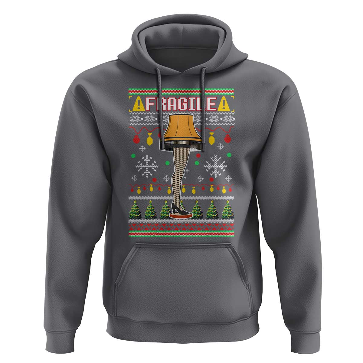 Leg Lamp Ugly Christmas Hoodie Funny Xmas Movie Fragile - Wonder Print Shop