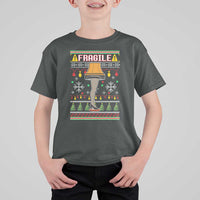 Leg Lamp Ugly Christmas T Shirt For Kid Funny Xmas Movie Fragile - Wonder Print Shop